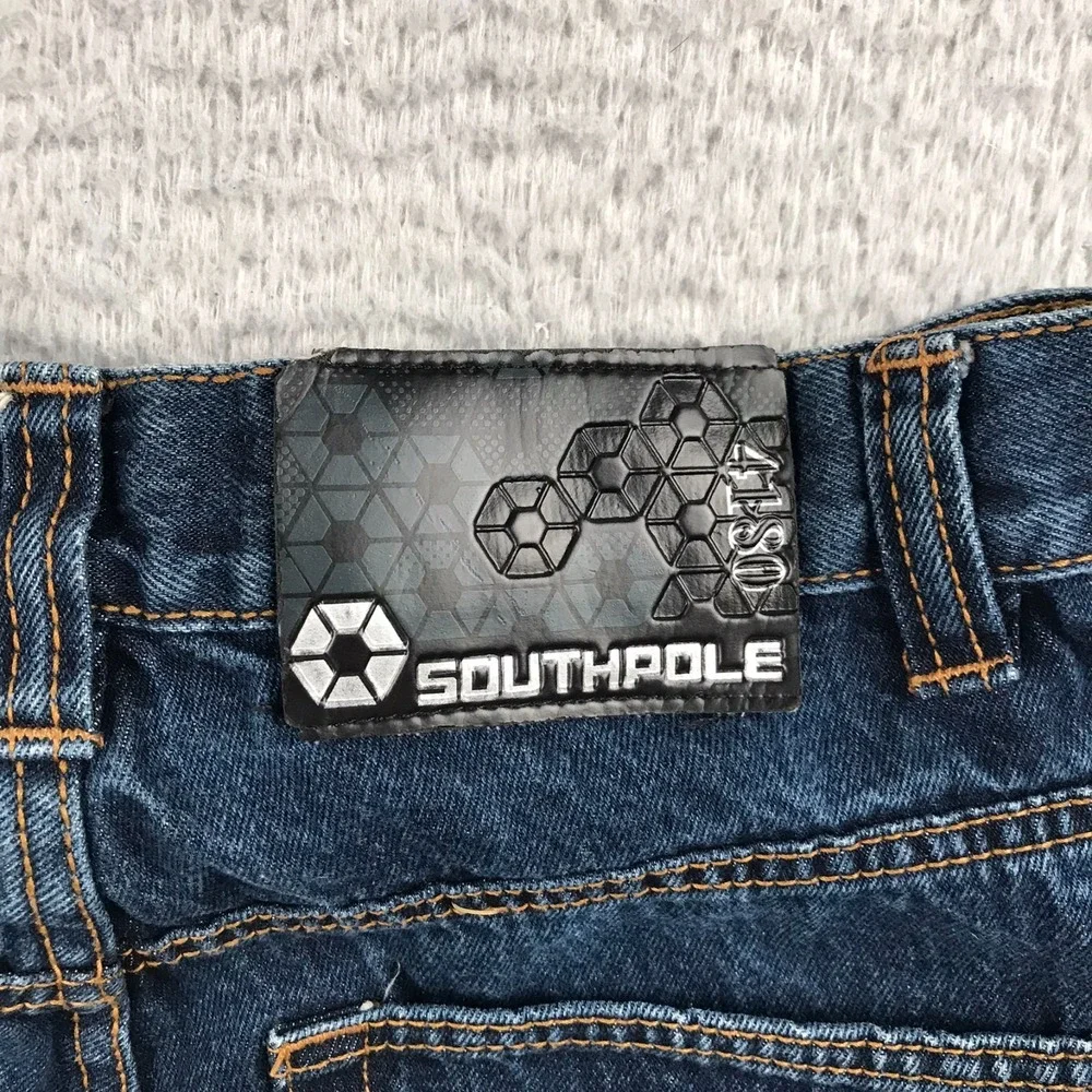Southpole Jeans Mens 30 (29x29) Dark Wash Baggy Straight Vintage Y2K Hip Hop